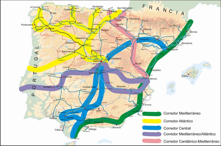 mapa corredores rtet