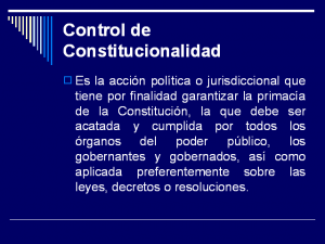 CONSTITUCIONALIDAD