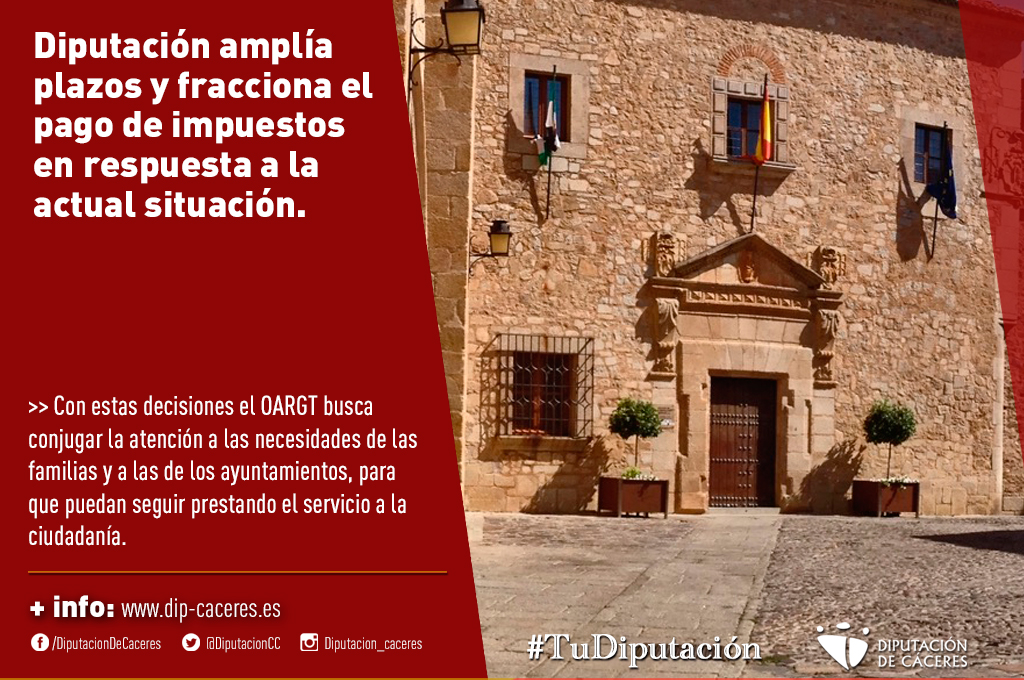 ampliacion pago ipuestos fraccionamiento provincia caceres
