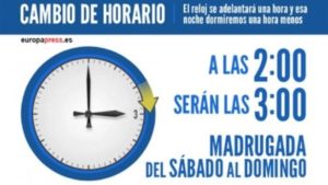 cambio de hora al horario de verano