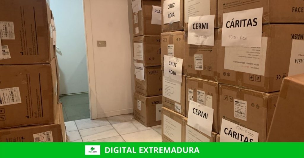 338.000 mascarillas enviadas por el Gobierno se repartirán en Cáceres y Badajoz