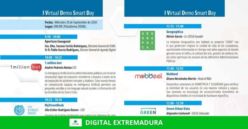 I Virtual Demo Smart Day con la participación de 12 empresas que expondrán soluciones tecnológicas de probada utilidad en smart cities I Virtual Demo Smart Day con la participación de 12 empresas que expondrán soluciones tecnológicas de probada utilidad en smart cities
