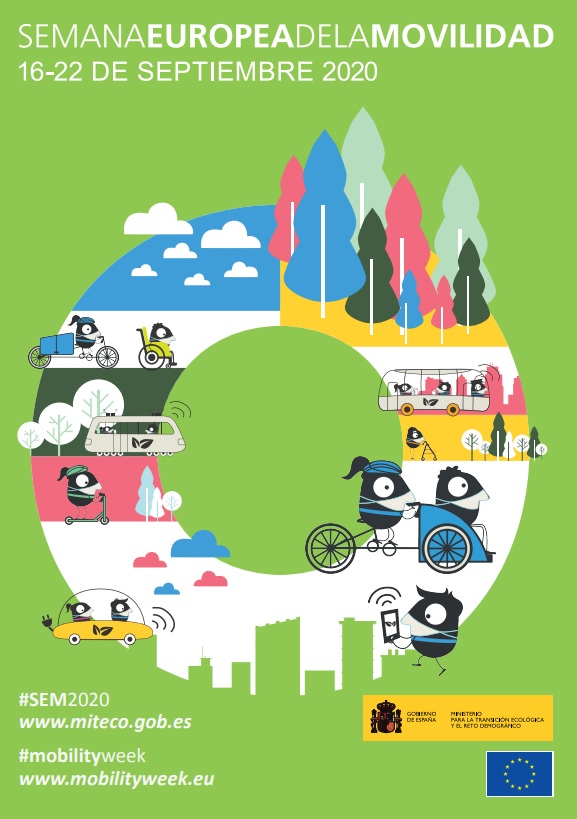 La seguridad de los viajeros y en el transporte sostenible y sin emisiones centran la Semana Europea de la Movilidad que se inicia el miércoles 16 cartel