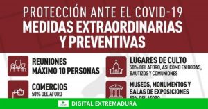 Crisis coronavirus: Medidas extraordinarias y preventivas vigentes a partir del domingo en Cáceres