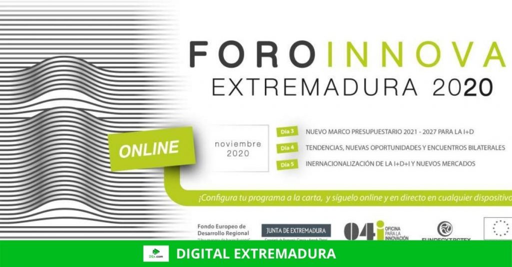 El Foro Innova Extremadura 2020 ofertará un programa virtual a la carta a partir del 3 de noviembre El Foro Innova Extremadura 2020 ofertará un programa virtual a la carta a partir del 3 de noviembre