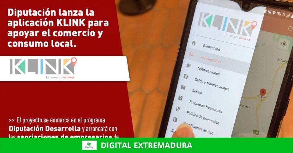 La Diputación de Cáceres lanza la aplicación KLINK para apoyar el comercio y el consumo local