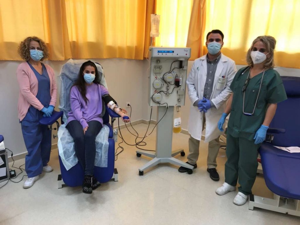 El Banco de Sangre pone en marcha un equipo de aféresis para producir más plasma hiperinmune contra la covid-19 aferesis