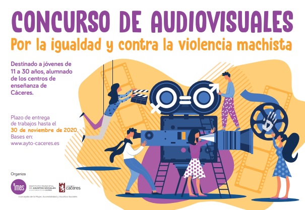 La Concejalía de Mujer y el Instituto Municipal de Asuntos sociales organizan el concurso audiovisual `Por la igualdad y contra la violencia machista´ cartel concurso violencia machista