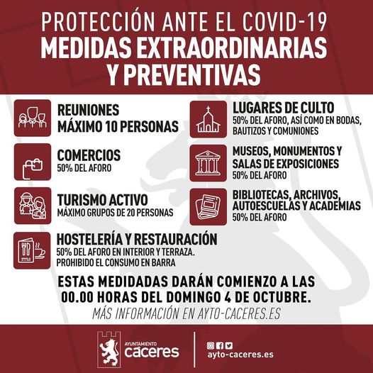 medidas covid caceres
