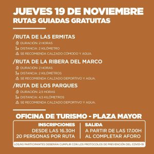 17 11 2020 Cartel Rutas Guiadas Innovadoras jueves 19