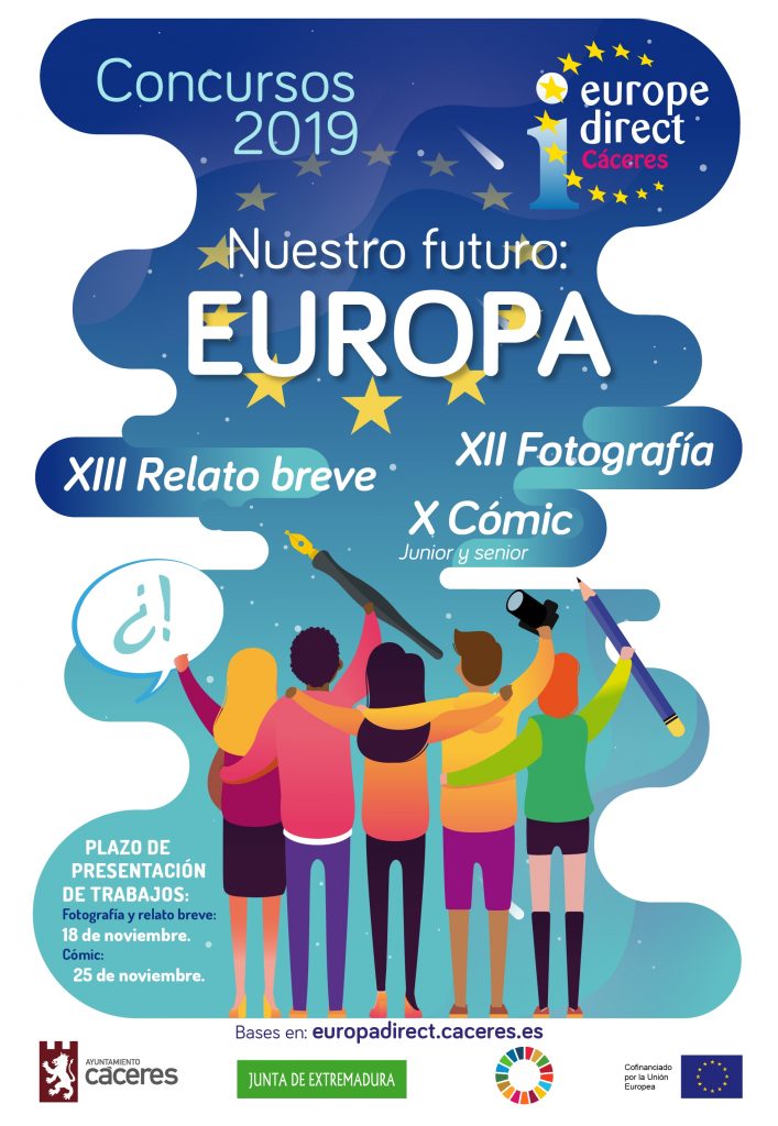 Europe Direct Cáceres celebra este martes los premios de la edición 2019 bajo el lema ‘Nuestro futuro: Europa’ Cartel Concursos Europa Direct 2019 02 01