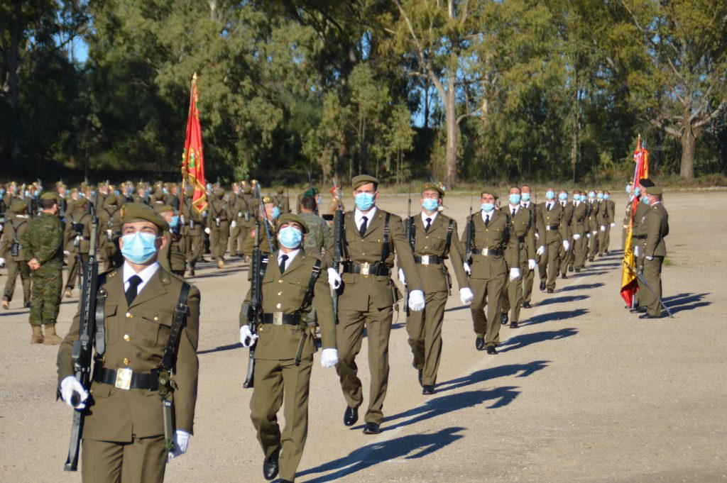 664 soldados juran o prometen fidelidad a la bandera a puertas cerradas en el CEFOT 1 de Cáceres cefot 1