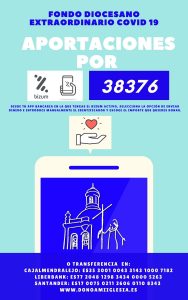 O TRANSFERENCIA EN Cajalmendralejo ES35 3001 0043 3143 1000 7182 Liberbank ES77 2048 1298 3434 0000 5263 Santander ES17 0075 0211 2606 0110 8343 www.donoamiiglesia.es