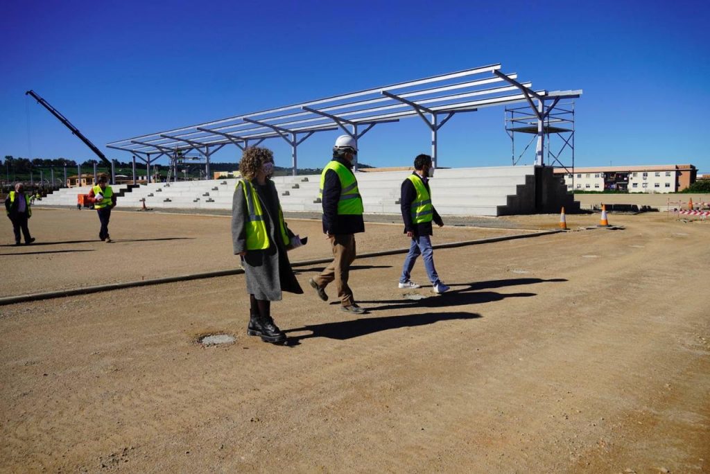 Las obras de la Ciudad del Fútbol de Cáceres avanzan a buen ritmo Visita Obras Ciudad del Futbol