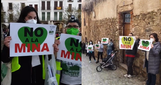 Una gran cadena humana de cacereños insiste en clamar No a la mina de Valdeflórez no mina