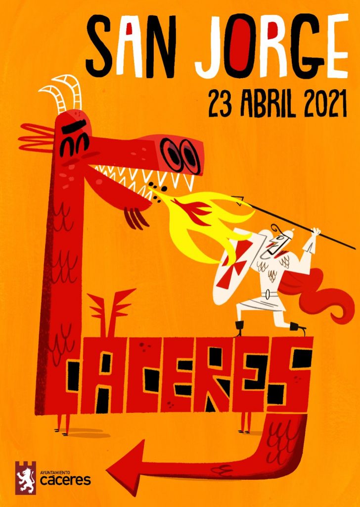 La celebración de San Jorge tendrá este año como protagonistas a los barrios cacereños con actividades diversas cartel s jorge