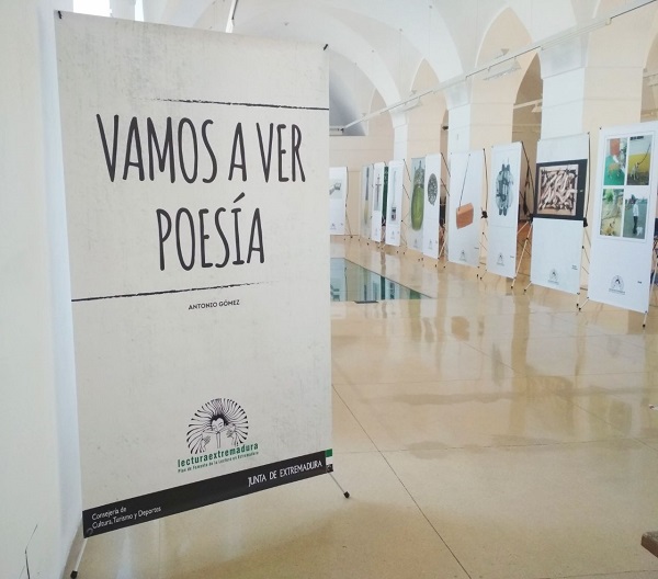 Muestra sobre la obra poética del extremeño Antonio Gómez en la Biblioteca de Extremadura expo poesia