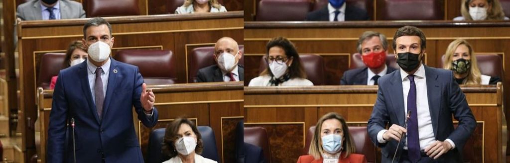 Continúa la guerra entre Gobierno y oposición a pesar de la crisis con Marruecos sanchez casado
