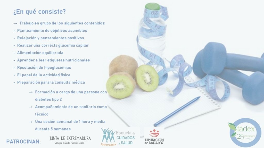 El Área de Salud de Mérida organiza cinco talleres de ‘Autocuidados en diabetes tipo 2’ diabetes