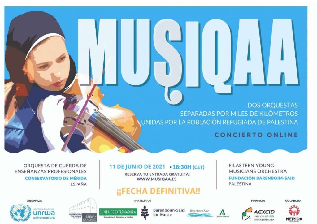 El 11 de junio, concierto solidario Musiqaa por la situación de emergencia en Palestina musiquaa