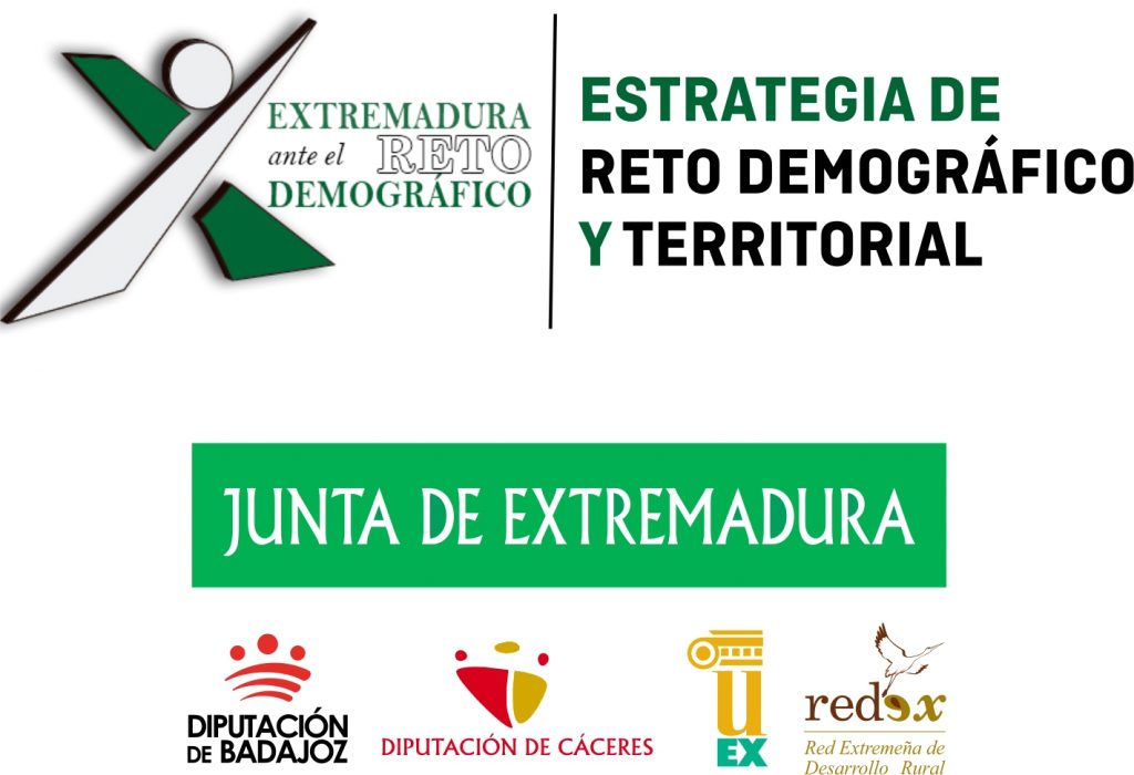 Presentado el borrador de la Estrategia ante el Reto Demográfico y Territorial de Extremadura a distintos sectores de la sociedad reto demografico logo