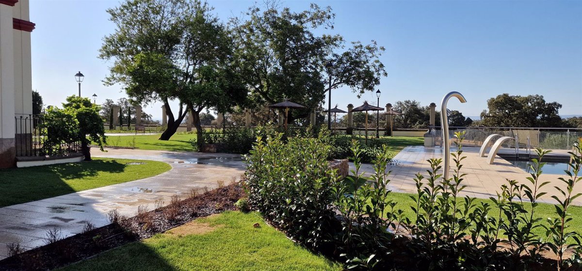 concluye la obra del entorno del complejo de agroturismo en la finca haza de la concepcion de la diputacion de caceres