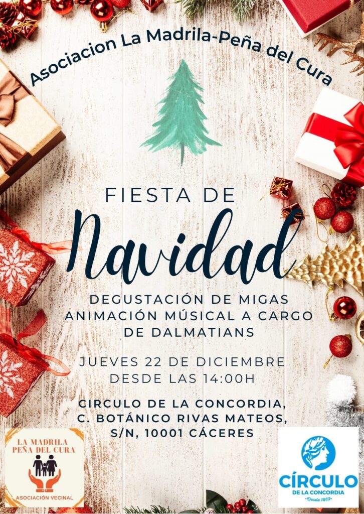 La Asociación Vecinal la Madrila-Peña del Cura organiza la degustación de Migas Tradicionales y participa en la Cena Solidaria de Nochebuena para personas solas y necesitadas que organiza la parroquia de S. Juan cartel migas la madrila pena del Cura