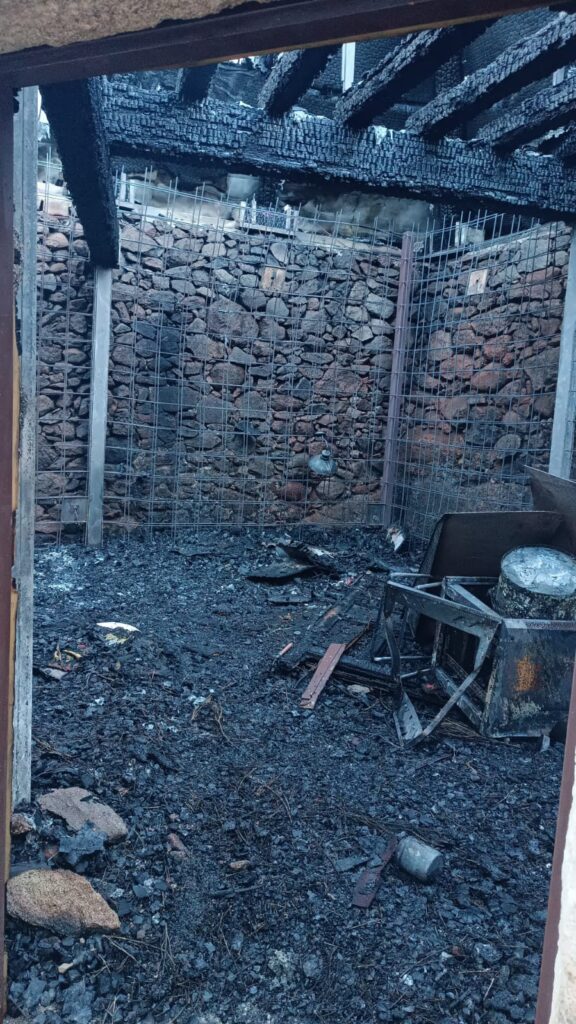 Interior despues del incendio