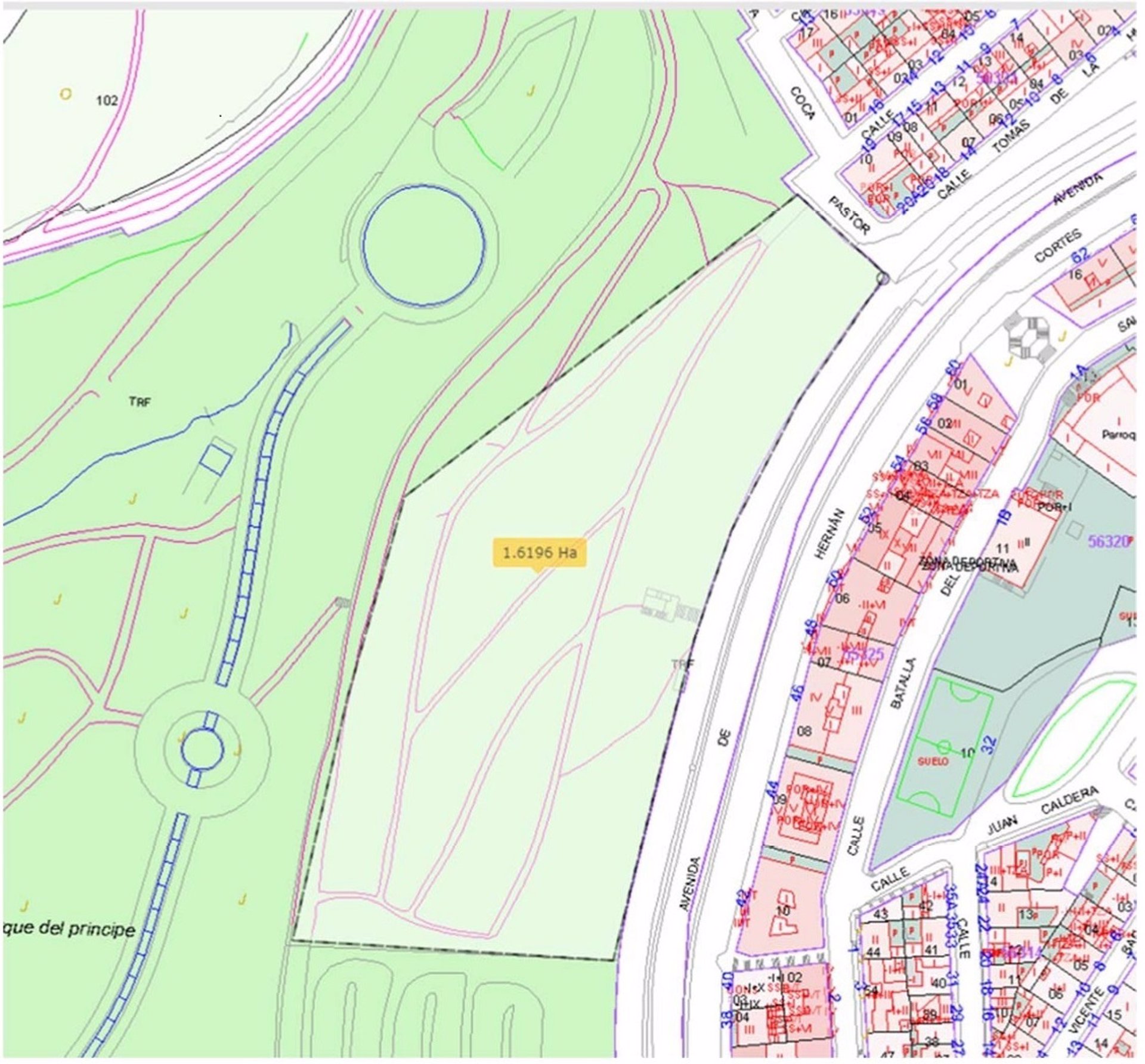 plano parking parque del principe