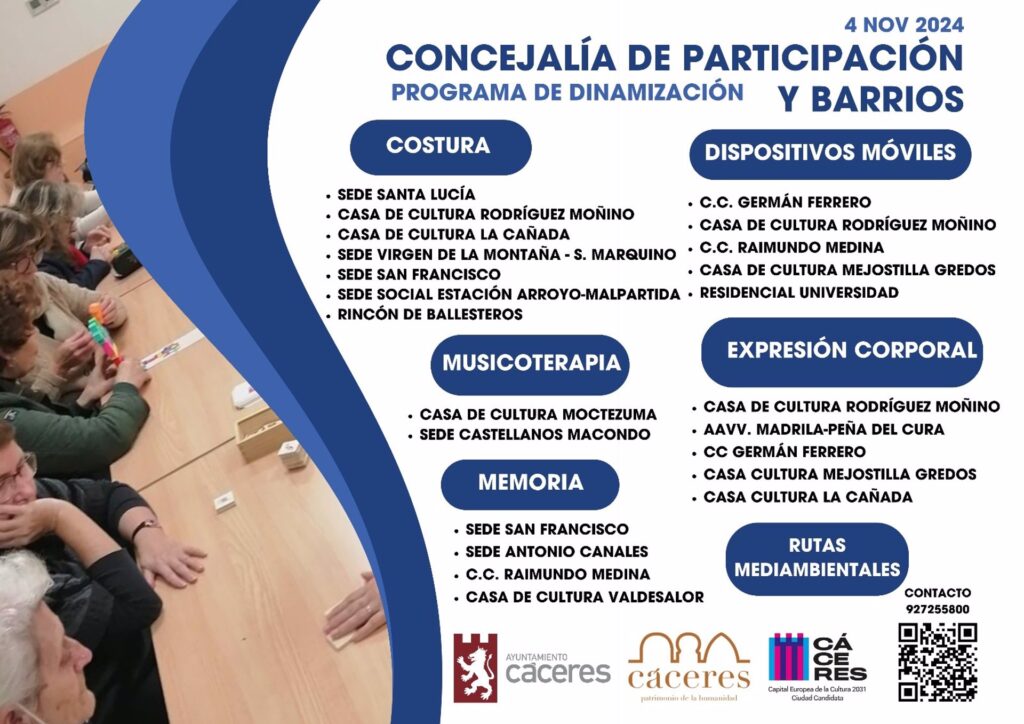 Vuelven los talleres de dinamización a los barrios de Cáceres dinamizacion barrios 1