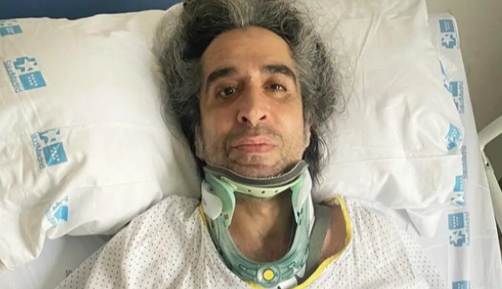 Mario Vaquerizo vuelve a ingresar en el hospital después de sufrir una caída en el pasado Horteralia en Cáceres mario