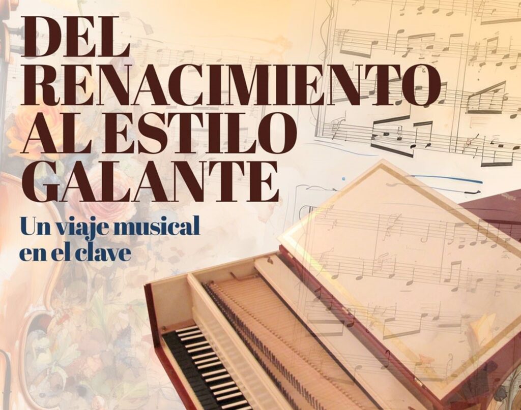Del Renacimiento al Estilo Galante. Un viaje musical en el Clave, concierto de fin de temporada de Canto y Clave en Cáceres cartel canto y clave copia