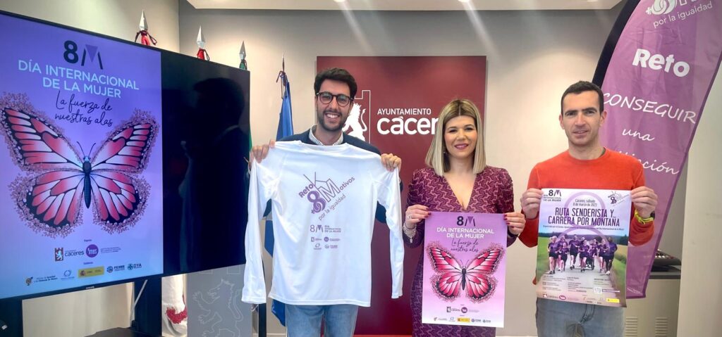 NP “8M. La fuerza de nuestras alas” lema del Ayuntamiento de Cáceres por el día de la Mujer en este año 2025 PRESENTACION 8M