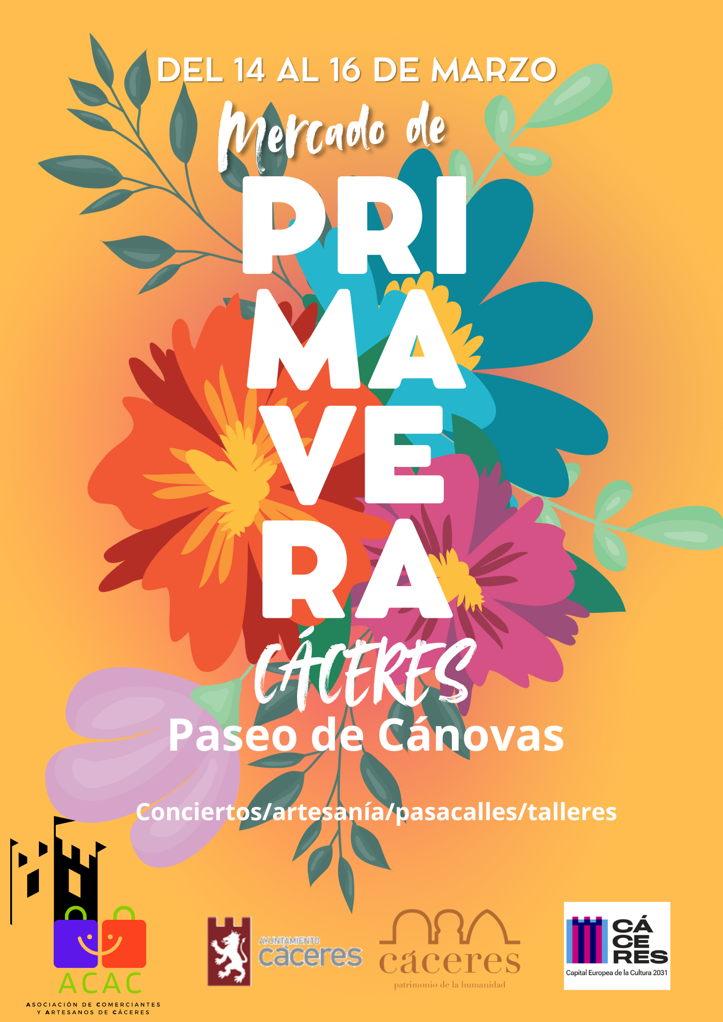 Flyer festival dia primavera floral amarillo naranja verde blanco 20250304 120350 0000