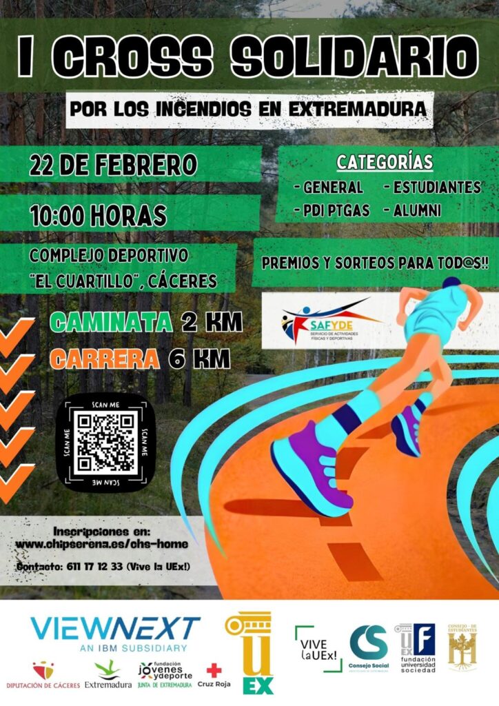 La Universidad de Extremadura celebra el I Cross Solidario en Cáceres este domingo WhatsApp Image 2026 02 16 at 16.59.44