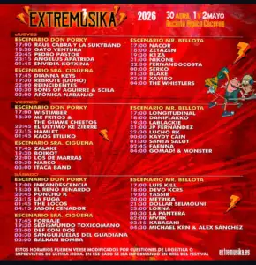 Extremúsika desvela sus horarios y calienta motores para tres días de música en Cáceres WhatsApp Image 2026 04 27 at 17.04.35