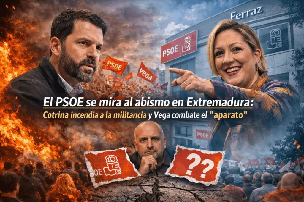 El PSOE extremeño se juega el alma con el choque total entre Cotrina y Vega cotrina y soraya