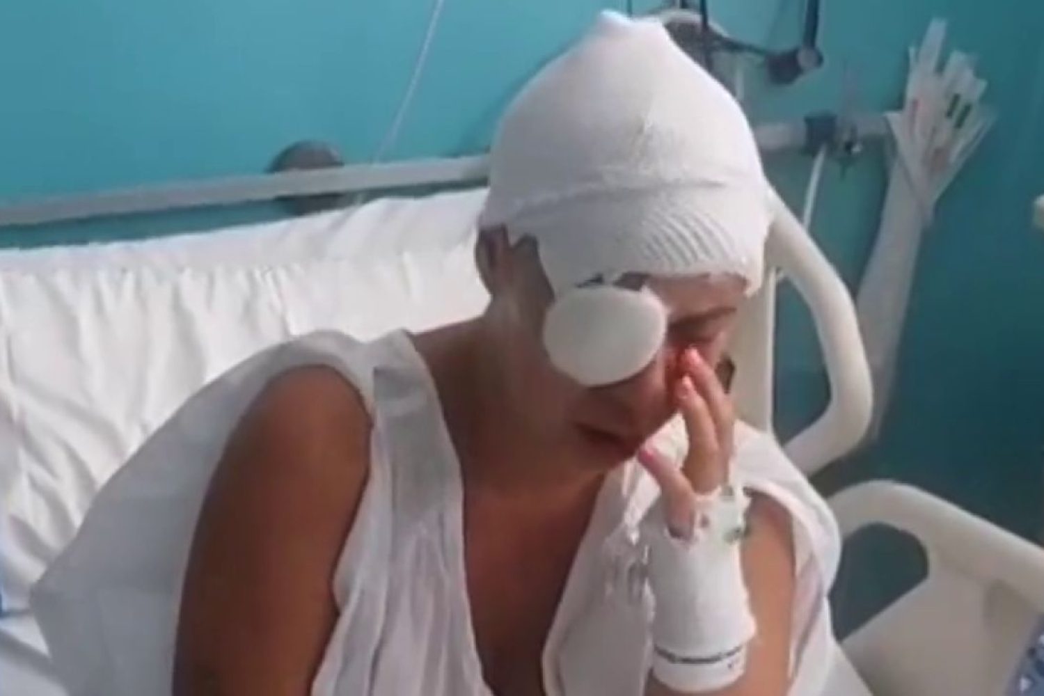 La mujer agredida.