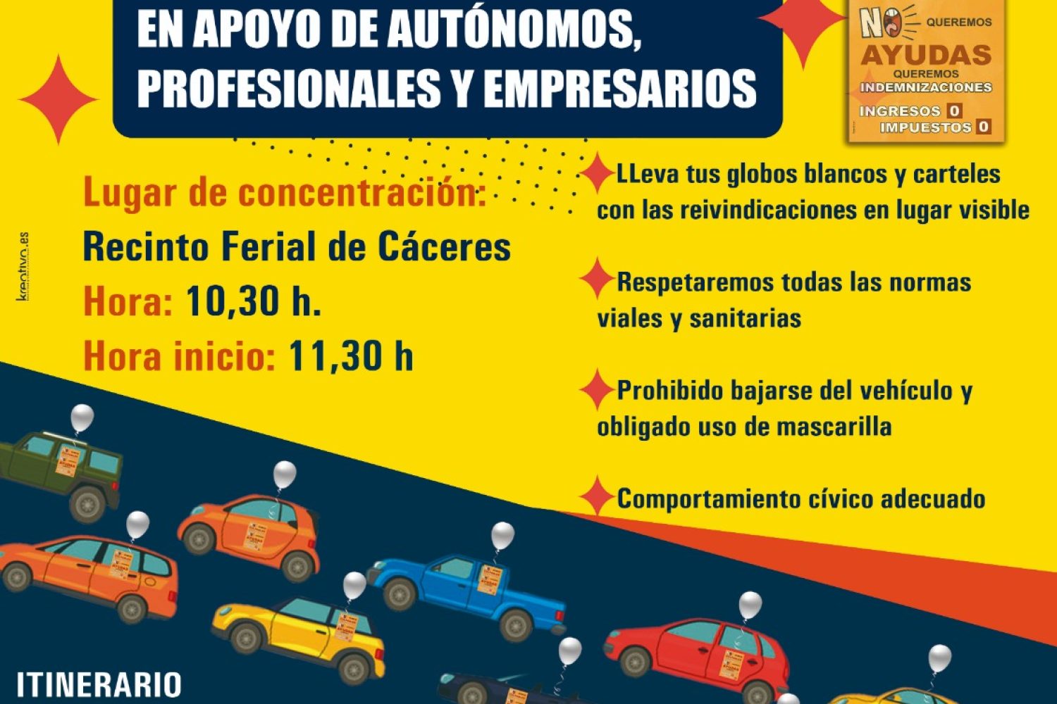 CARTEL Concentracion comercios