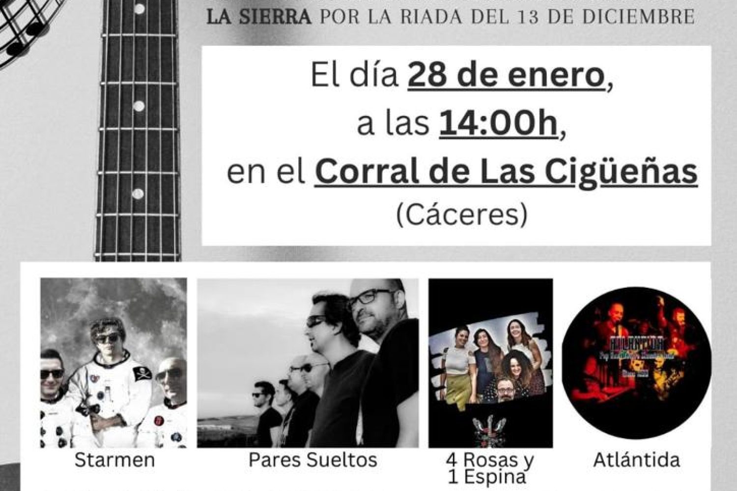 Cartel concierto benéfico