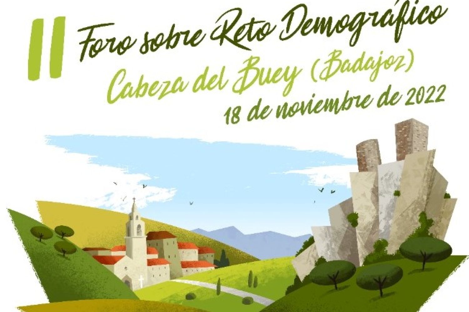 Cartel foro sobre Reto Demográfico Cabeza del Buey
