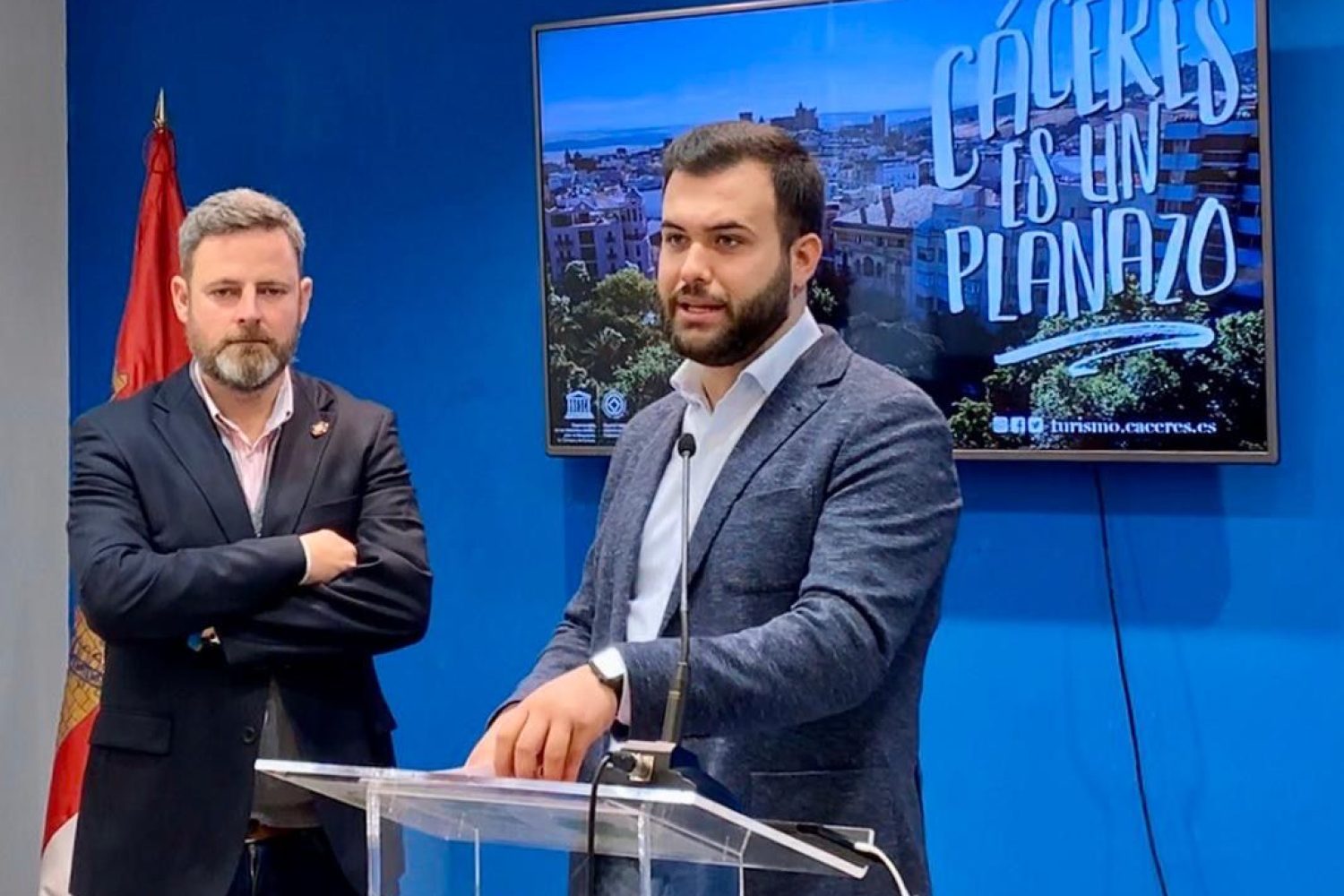 De izda a dcha, Villar y Salaya. Im: Ayto CC.