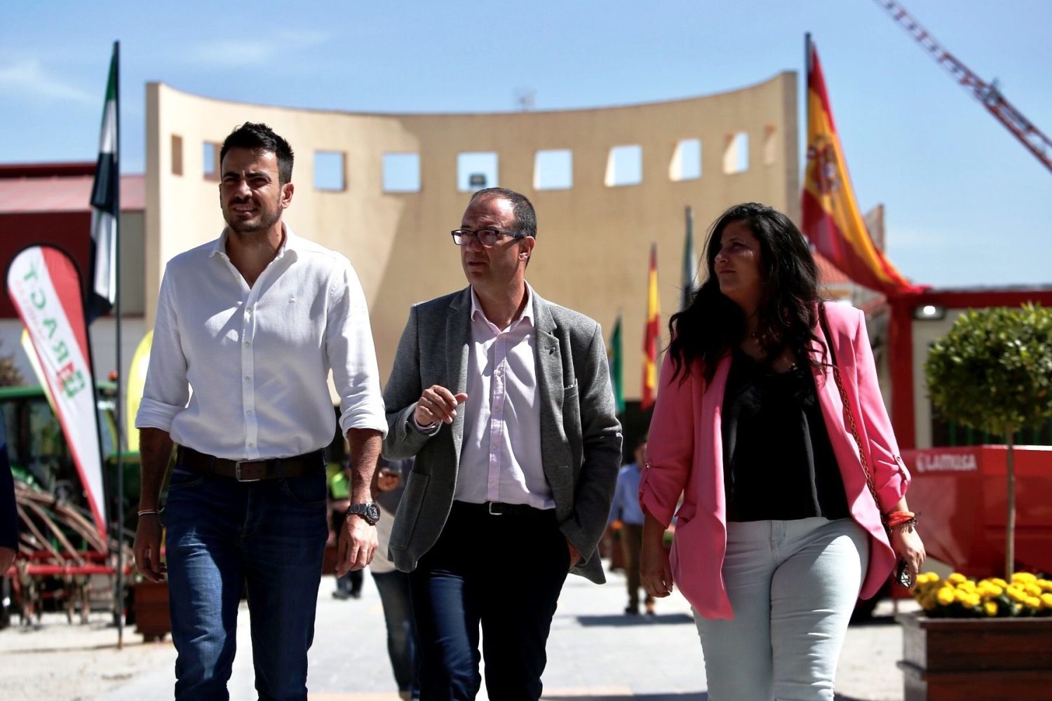 David, Cayetano y Marta Azuaga