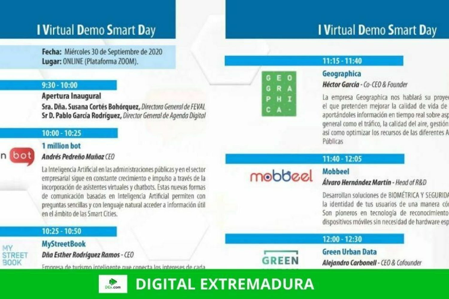 I Virtual Demo Smart Day con la participación de 12 empresas que expondrán soluciones tecnológicas de probada utilidad en smart cities