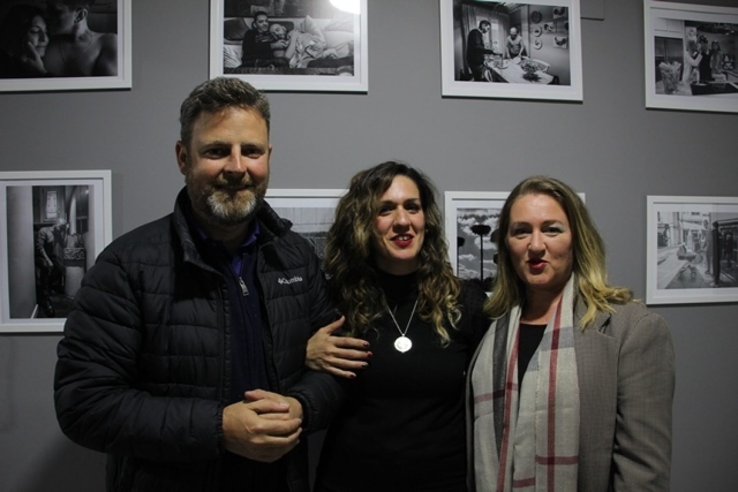 DE izda a dcha, Jorge Villar, Cristina Ferrera y Sandra Borrella.