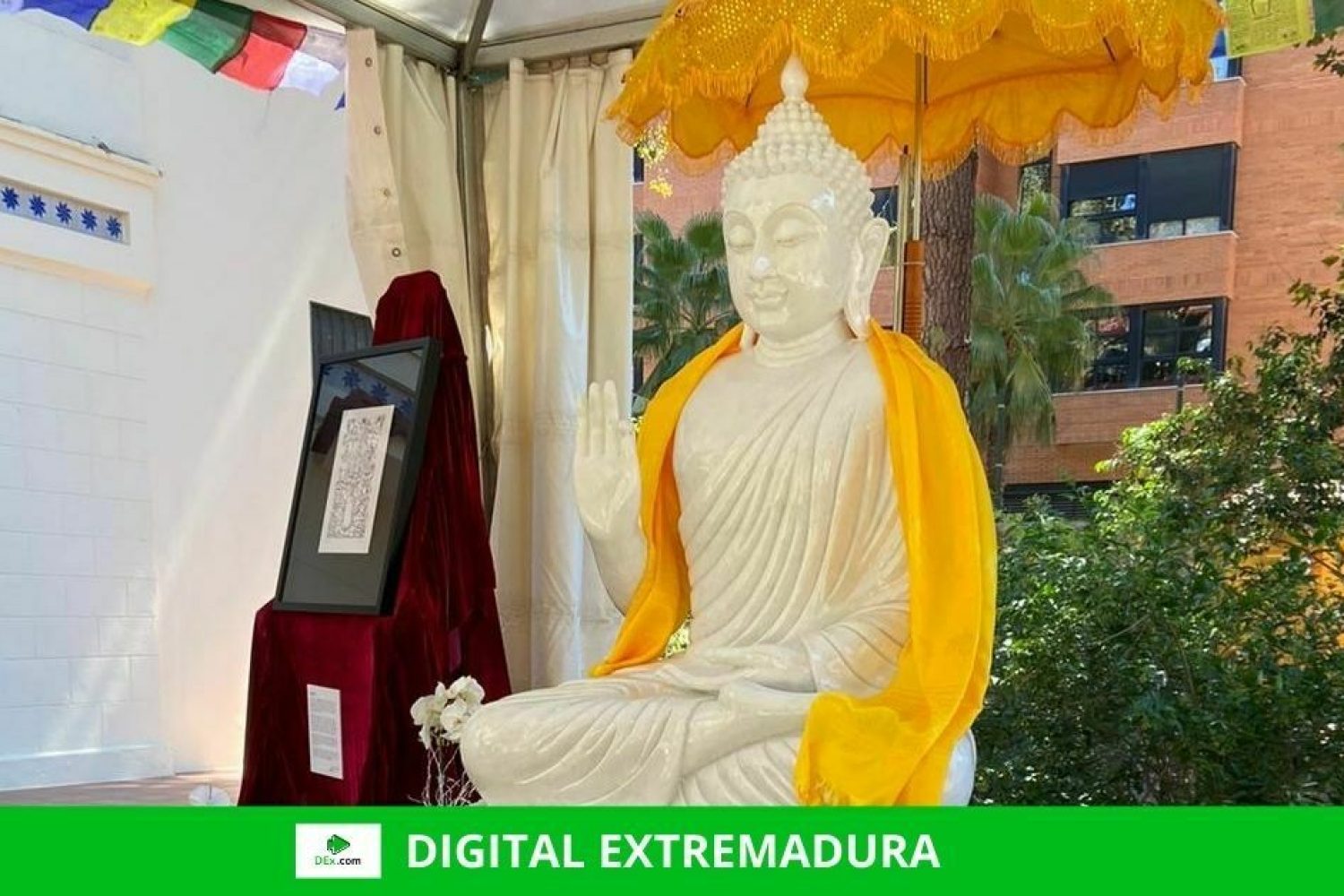 La réplica de la estatua del Buda Mahar Karuna que llegará a Cáceres este domingo, se instalará en el Palacio de Congresos