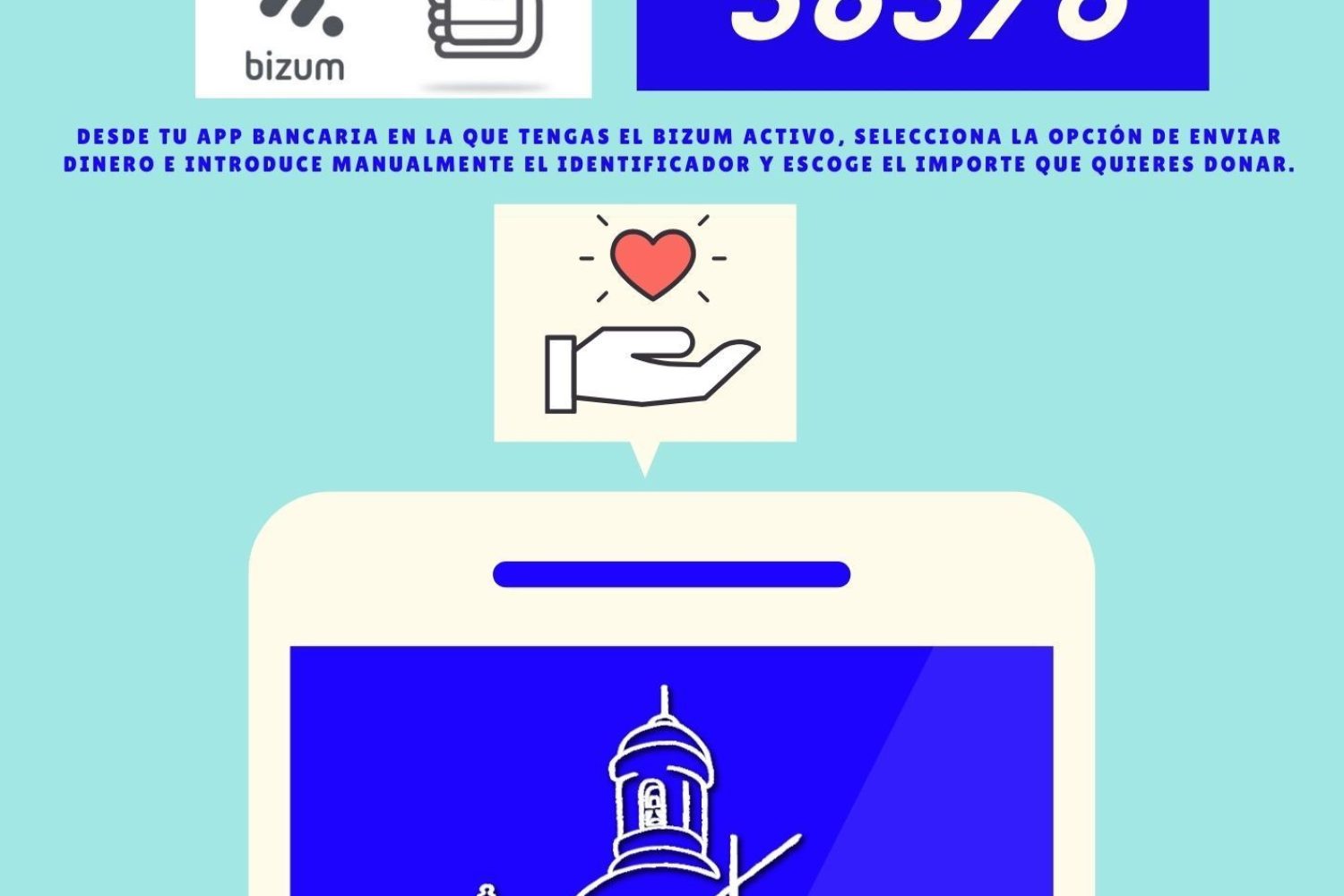 O TRANSFERENCIA EN_ Cajalmendralejo_ ES35 3001 0043 3143 1000 7182 Liberbank_ ES77 2048 1298 3434 0000 5263 Santander_ ES17 0075 0211 2606 0110 8343 www.donoamiiglesia.es