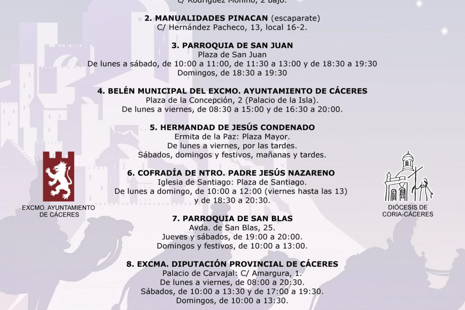 Ruta belenes Cáceres 2020