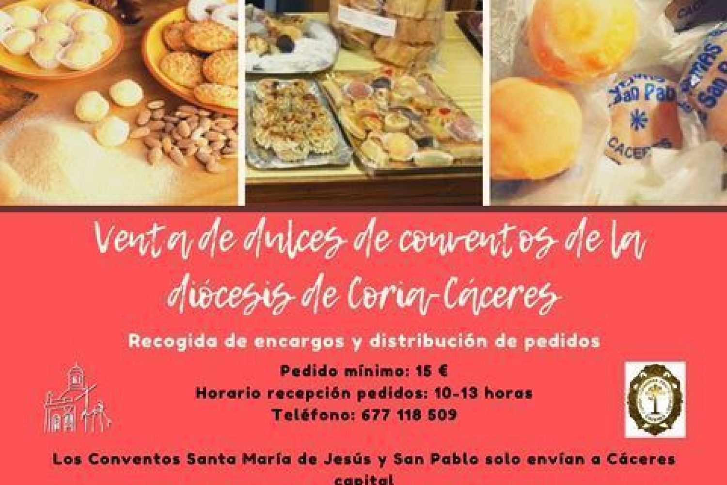 Venta de dulces de conventos de la diócesis de Coria-Cáceres