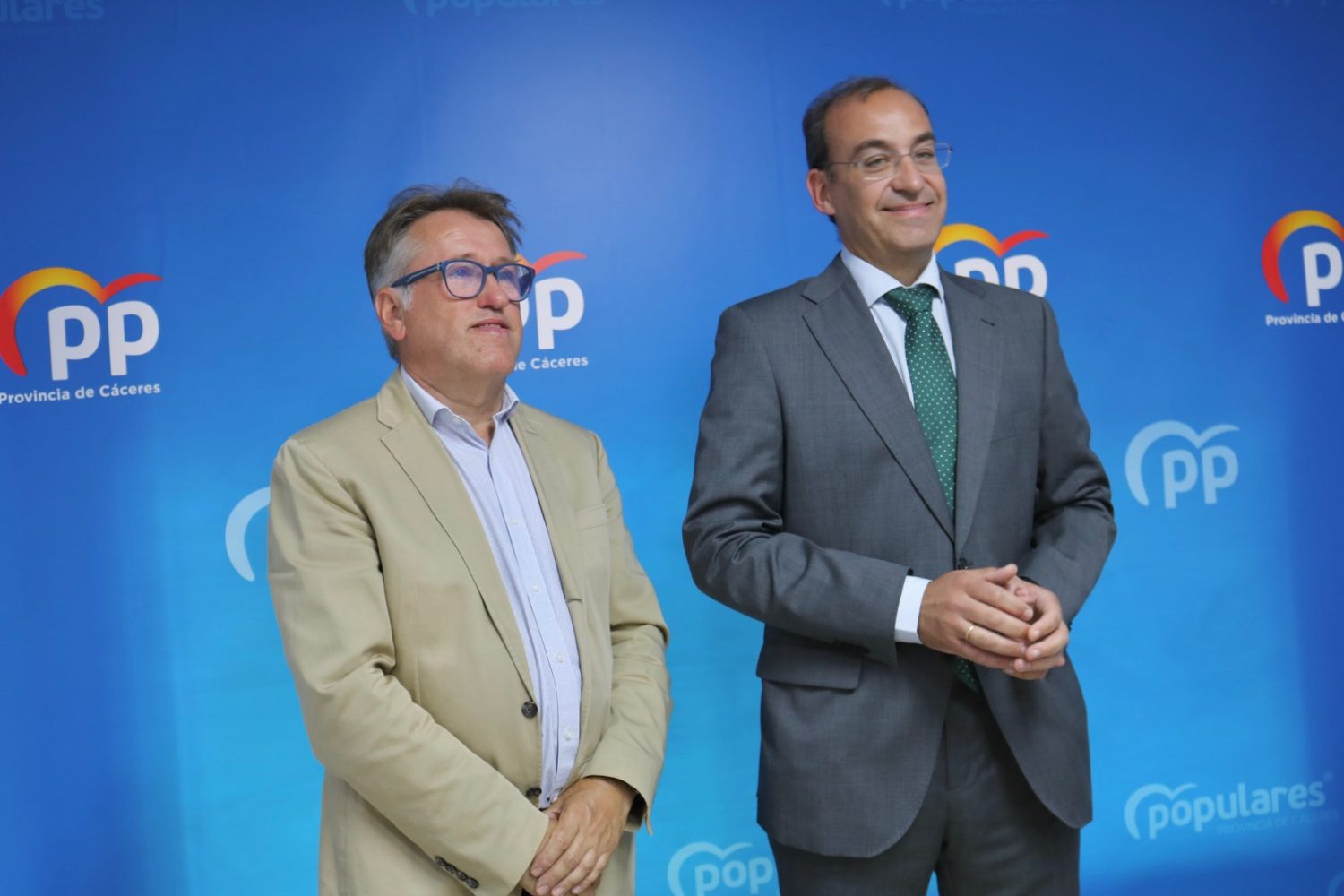 Víctor del Moral y Rafa Mateos tras la rueda de prensa